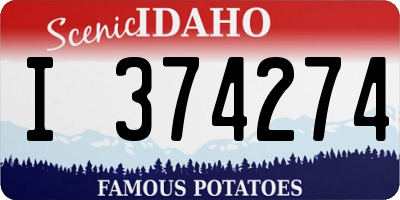 ID license plate I374274