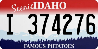 ID license plate I374276