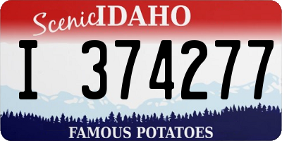 ID license plate I374277