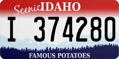 ID license plate I374280