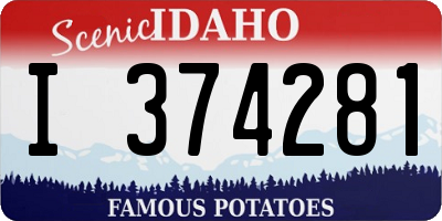 ID license plate I374281