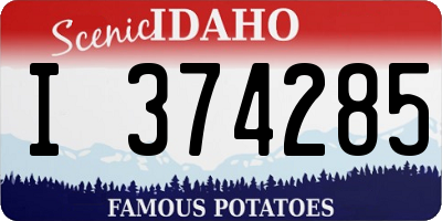 ID license plate I374285
