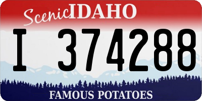 ID license plate I374288