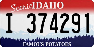 ID license plate I374291