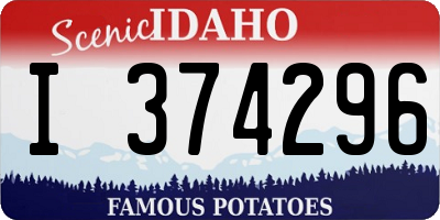 ID license plate I374296