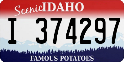 ID license plate I374297