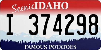 ID license plate I374298