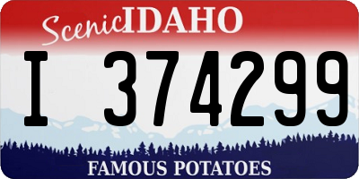 ID license plate I374299
