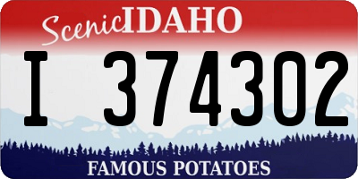 ID license plate I374302