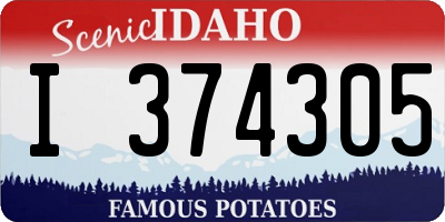 ID license plate I374305