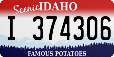 ID license plate I374306