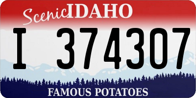 ID license plate I374307
