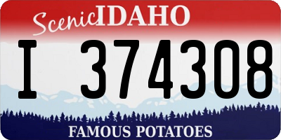 ID license plate I374308