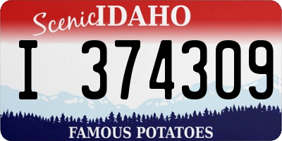 ID license plate I374309