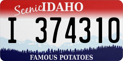 ID license plate I374310