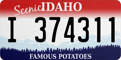 ID license plate I374311