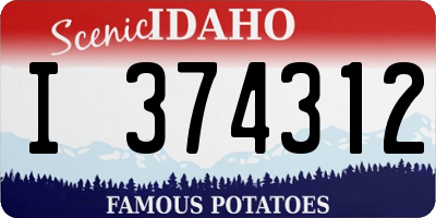 ID license plate I374312