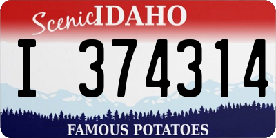 ID license plate I374314
