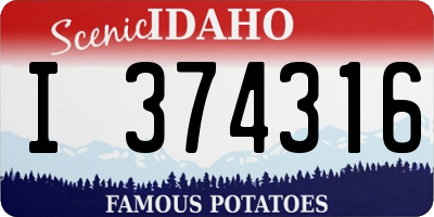 ID license plate I374316
