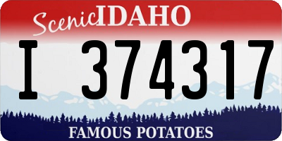 ID license plate I374317