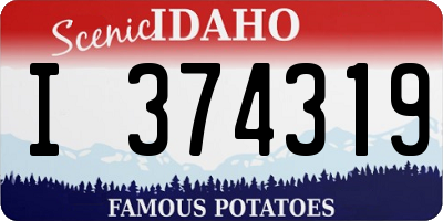 ID license plate I374319