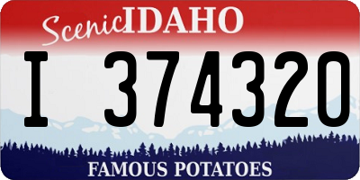 ID license plate I374320