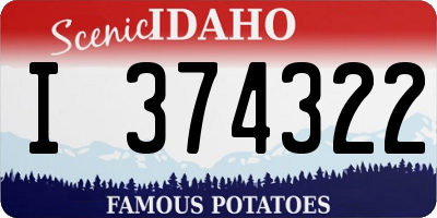 ID license plate I374322
