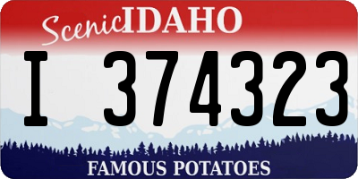 ID license plate I374323