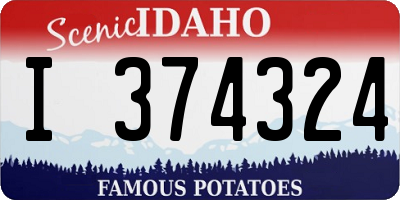 ID license plate I374324