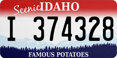 ID license plate I374328