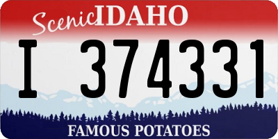 ID license plate I374331
