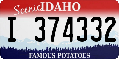 ID license plate I374332