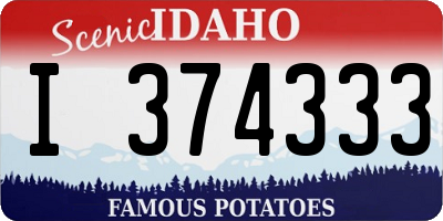 ID license plate I374333
