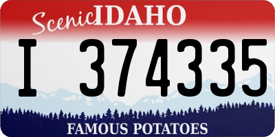 ID license plate I374335