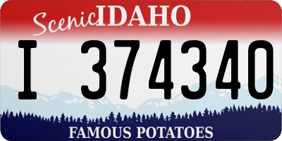 ID license plate I374340