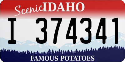 ID license plate I374341