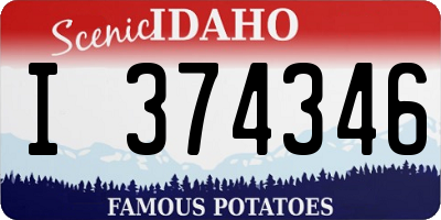 ID license plate I374346