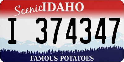 ID license plate I374347