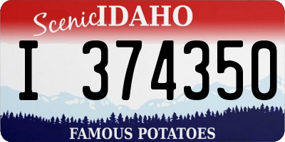 ID license plate I374350