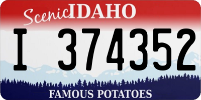 ID license plate I374352