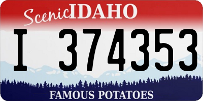 ID license plate I374353