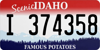 ID license plate I374358