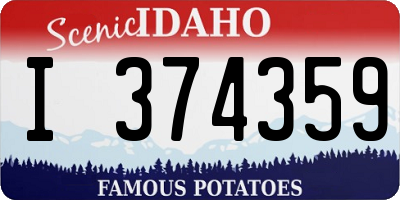 ID license plate I374359