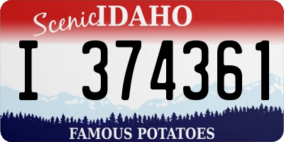 ID license plate I374361
