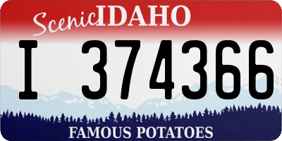 ID license plate I374366