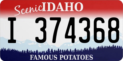ID license plate I374368