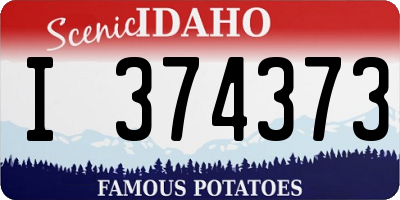 ID license plate I374373