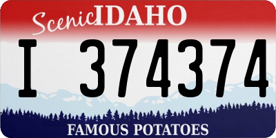 ID license plate I374374
