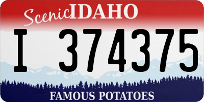 ID license plate I374375
