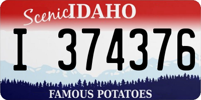 ID license plate I374376